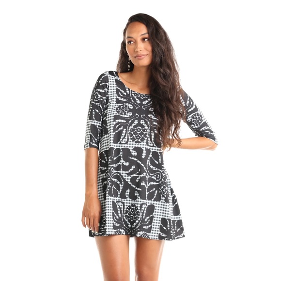 NEW Manuhealii Gingham Knit Alana Dress Small - Picture 2 of 5